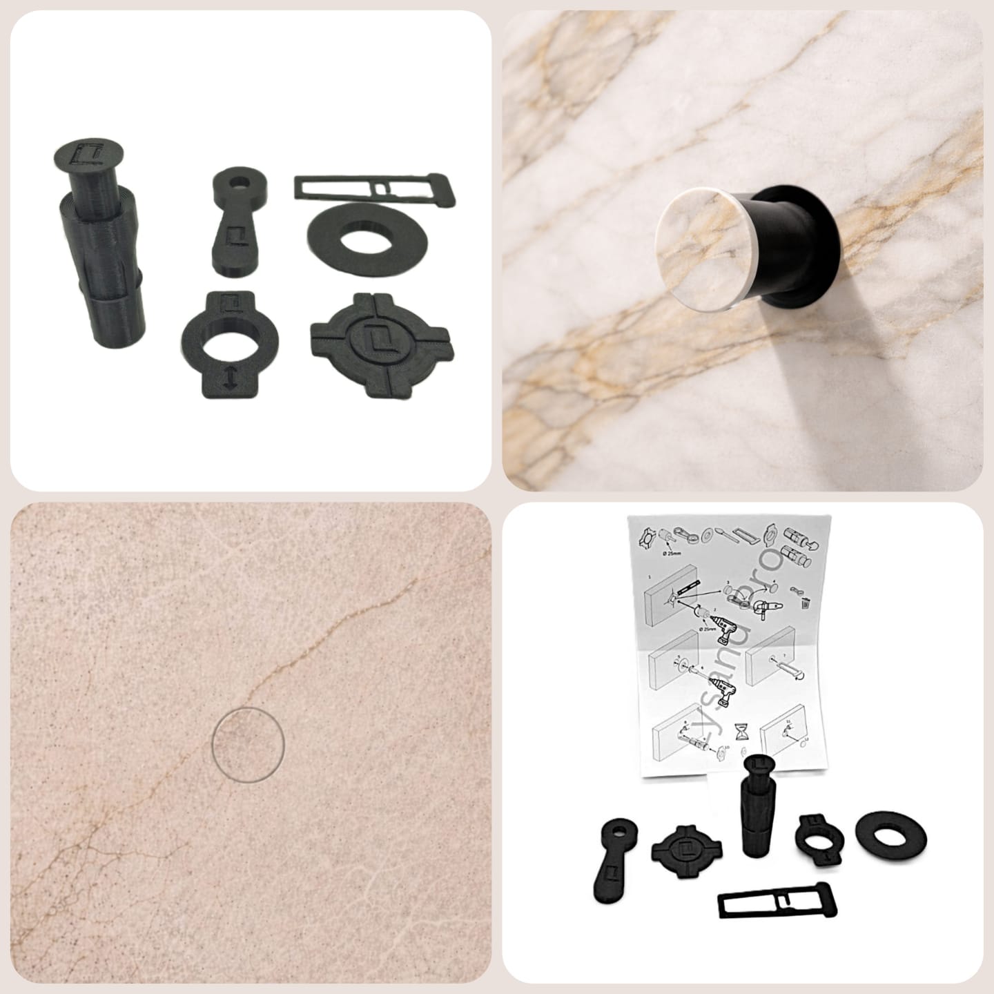 Ukryty wieszak pod płytki