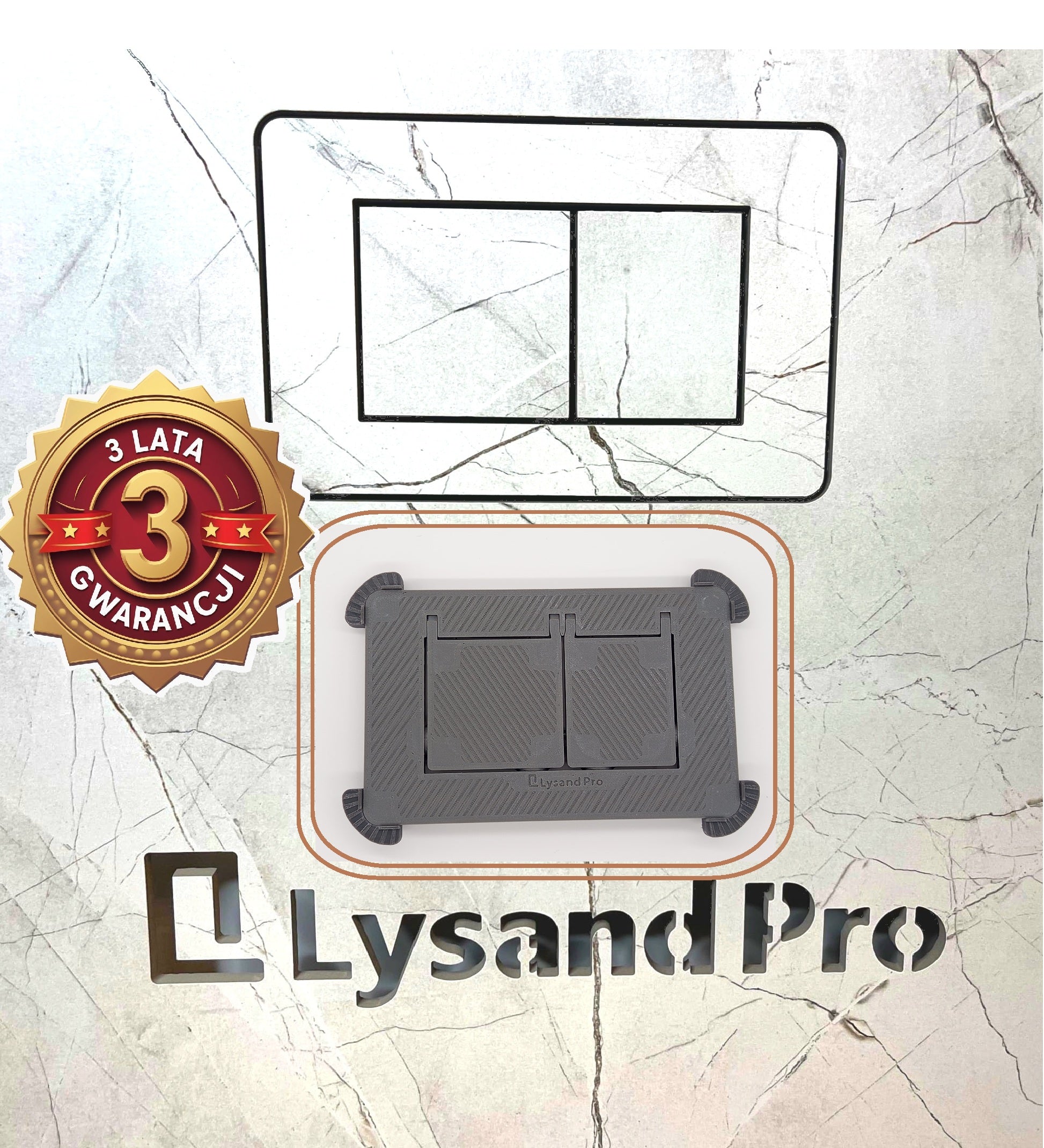 Ukryty przycisk spłukujący, szeroki