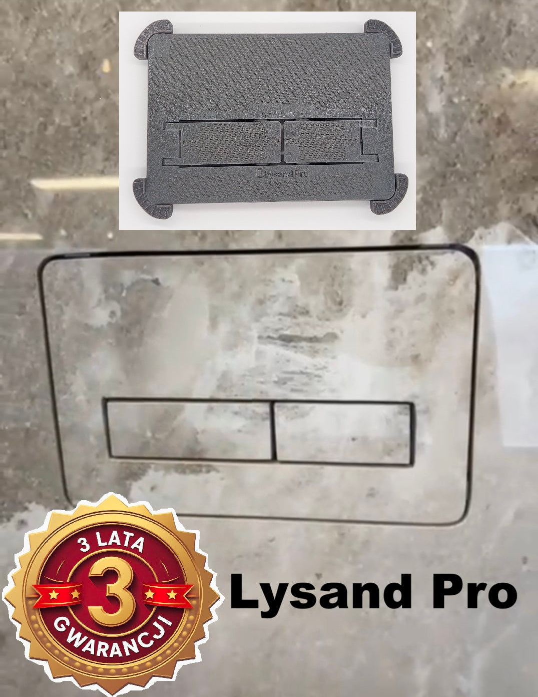 Ukryty przycisk spłukujący, wąski