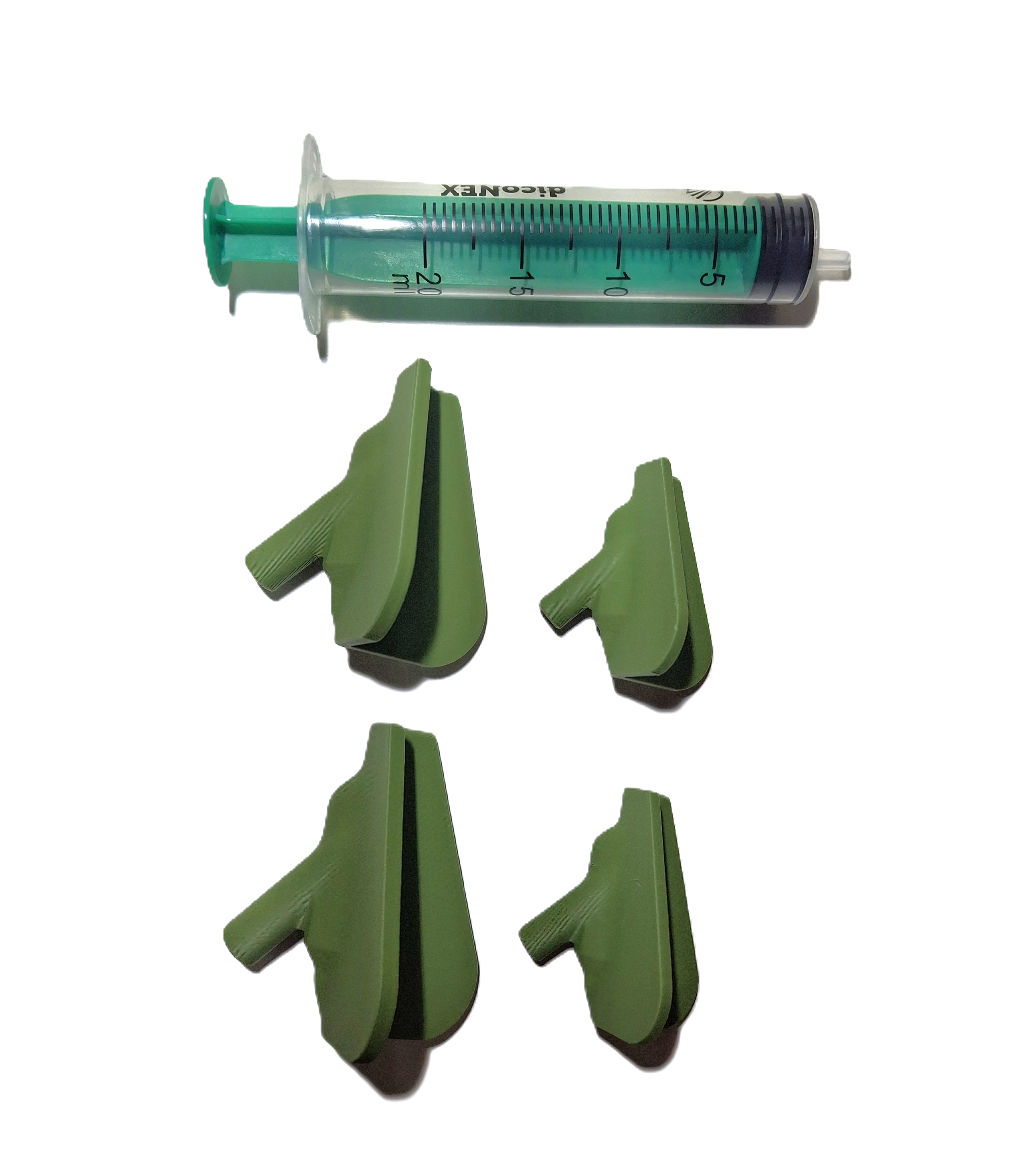 Zestaw: 4 aplikatory do żywicy epoksydowej: 2x DUŻY i 2x MAŁY + strzykawka