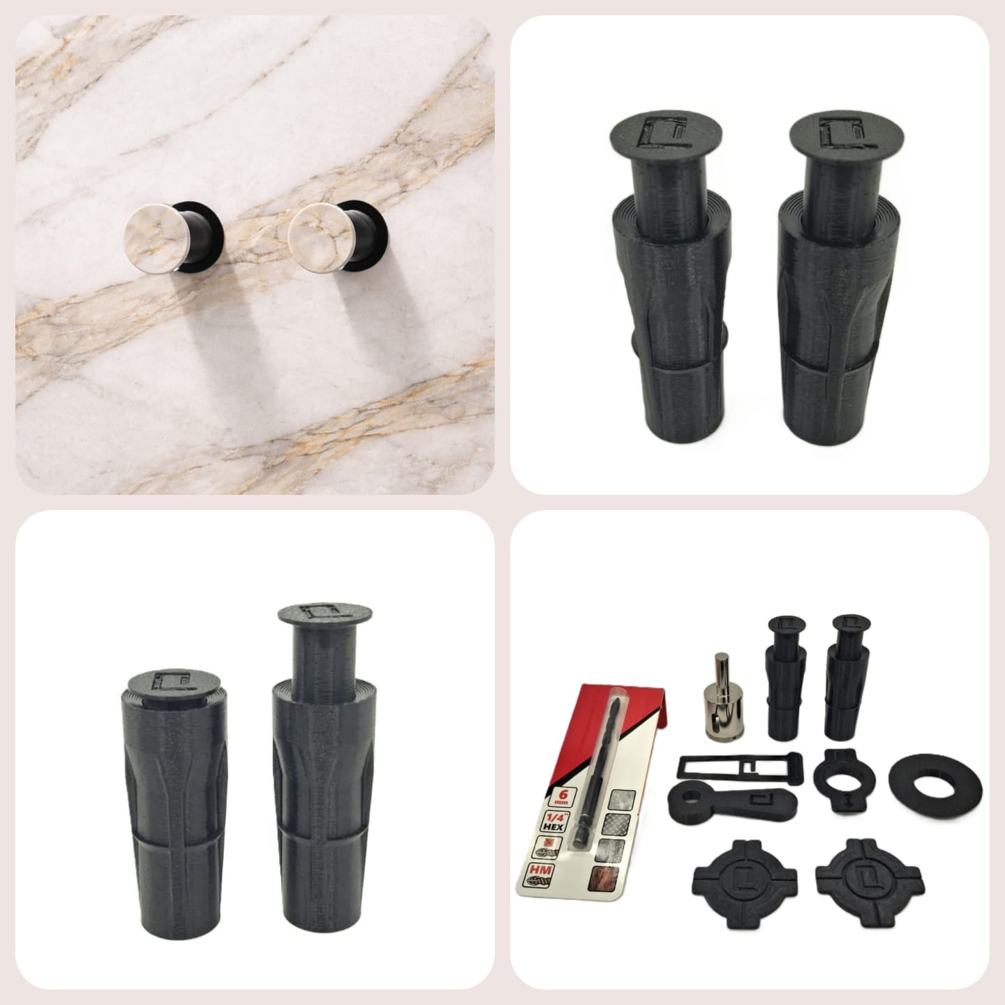 Hidden hangers, set of 2 + tools