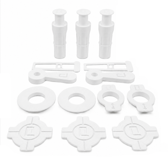 Hidden tile hangers, set: 3 pieces + tools