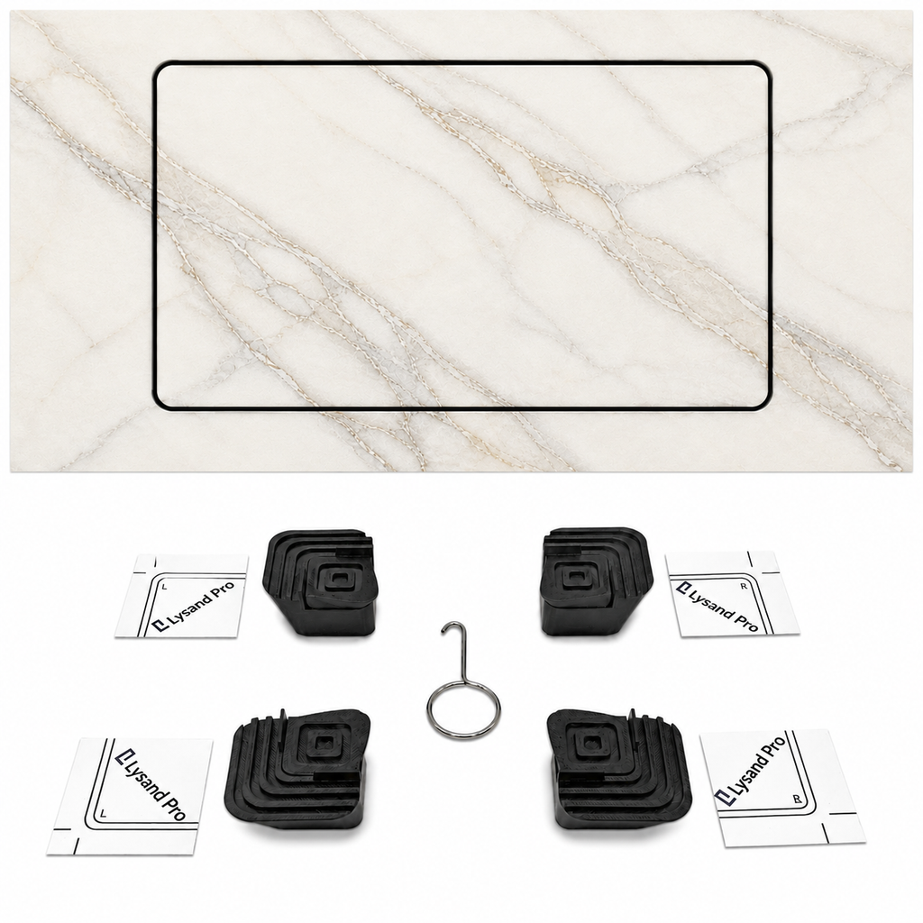 Uniwersalne ukryte drzwiczki rewizyjne / zaworowe licowane z płytką – na magnes