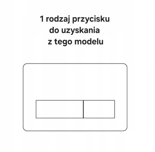 Ukryty przycisk spłukujący, wąski