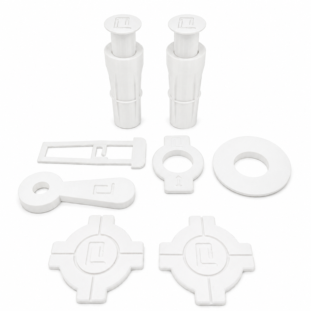 Hidden tile hangers, set: 3 pieces + tools