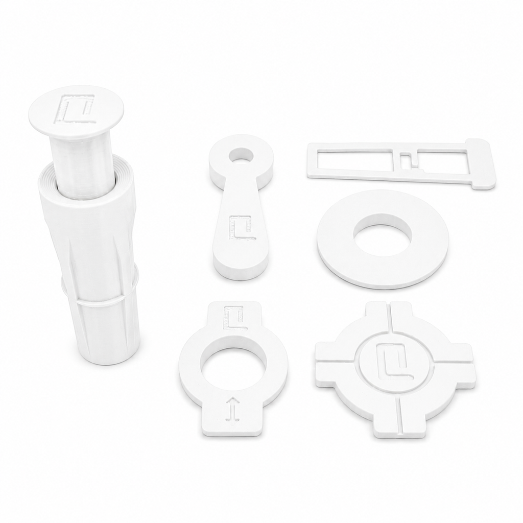 Hidden tile hangers, set: 3 pieces + tools