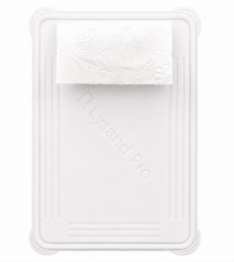 Ukryty podtynkowy uchwyt na papier toaletowy, biały